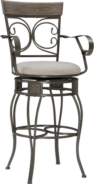 Powell® Beeson Pewter Big and Tall Barstool