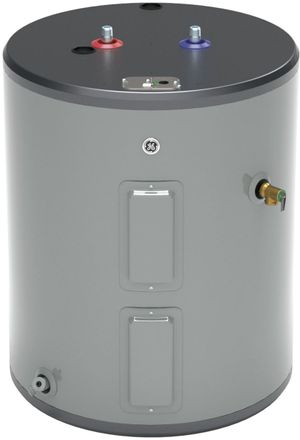 GE® 36 Gallon Diamond Gray Top Port Lowboy Electric Water Heater