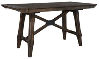 Liberty Furniture Double Bridge Dark Brown Trestle Table Set