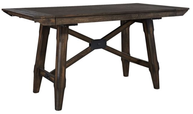 Liberty Furniture Double Bridge Dark Brown Trestle Table Set-0