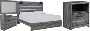 Signature Design by Ashley® Baystorm  4-Piece Smoky Gray King Panel Bed Set