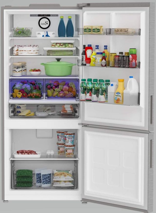 Blomberg  14.0 Cu. Ft. Stainless Steel Counter Depth Bottom Freezer Refrigerator 1