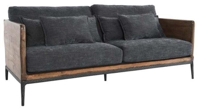 Classic Home Renfrow Navy Sofa Wood S Furniture   842457df Db27 420f 9662 19f51854679f 