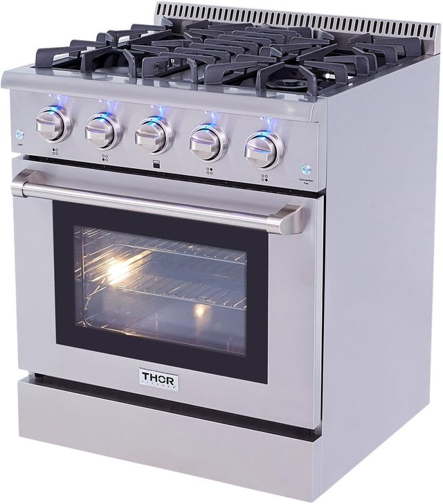 Thor Kitchen® 30" Stainless Steel Pro Style Dual Fuel Range-2