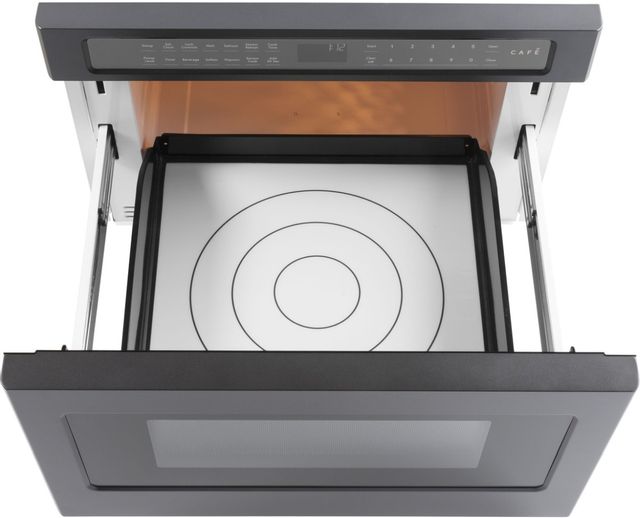 GE Cafe™ 1.2 Cu.Ft. Matte Black Built In Microwave Drawer-2
