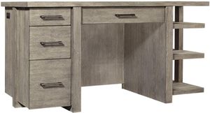 Aspenhome® Platinum Gray Linen 60" Desk with Open Shelves