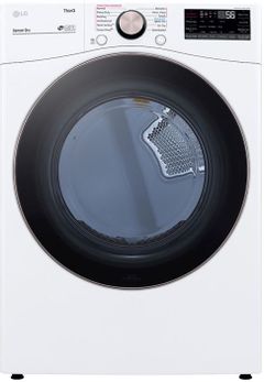 LG 7.4 Cu. Ft. White Front Load Electric Dryer-DLEX4000W
