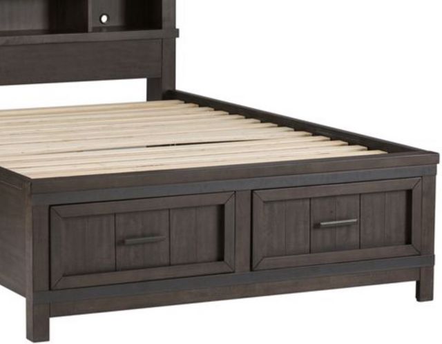 Liberty Thornwood Hills Rock Beaten Gray Full Bookcase Youth Bed-3