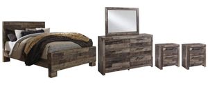 Benchcraft® Derekson 5-Piece Multi Gray Full Panel Bed Set