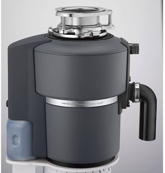 InSinkErator® Evolution Septic Assist® 0.75 HP Continuous Feed Black Enamel Gray Garbage Disposal 5