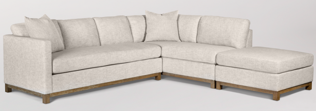 Alder & Tweed Furniture Company Right Facing Clayton Sectional With Ottoman-1