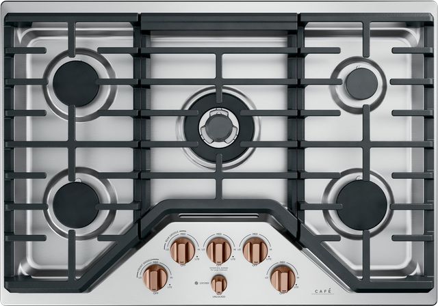 Café™ 30" Stainless Steel / Brushed Bronze Gas Cooktop 7