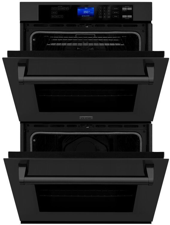 Kitchen Package with Black Stainless Steel Refrigeration, 30" Rangetop, 30" Range Hood and 30" Double Wall Oven-3