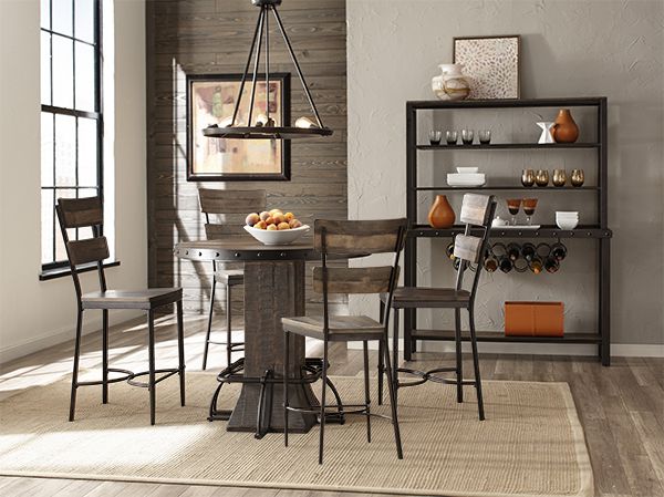 5 piece round counter height dining set