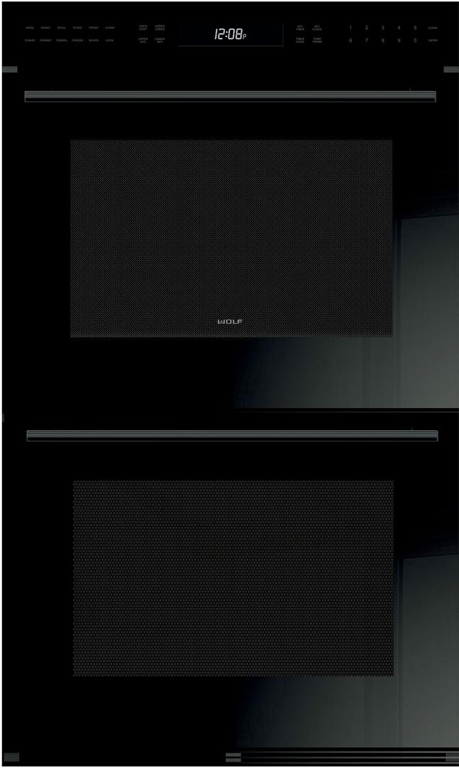 Wolf® E Series 30" Black Double Electric Wall Oven