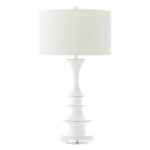 Uma Home White Polystone Table Lamp