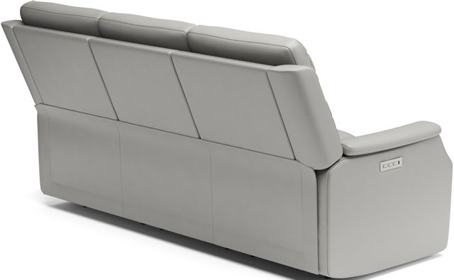 Flexsteel® Easton Light Gray Power Reclining Sofa with Power Headrests and Lumbar-2
