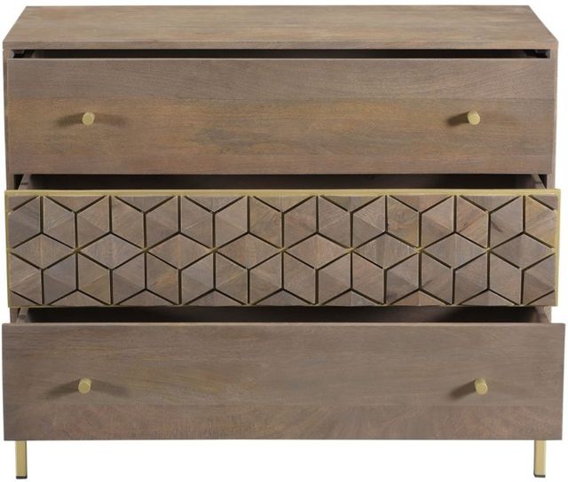 Moe's Home Collections Corolla Three Drawer Chest 3
