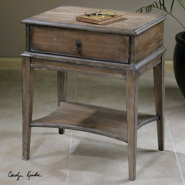 Uttermost® Hanford Weathered Pine Accent Table 1