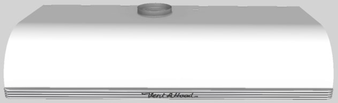 Vent-A-Hood® 48"  Retro Style Under Cabinet Range Hood-White