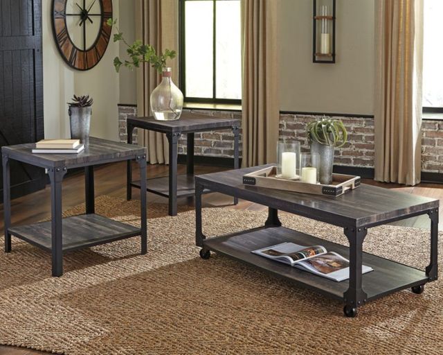 Signature Design by Ashley® Jandoree 3-Piece Brown/Black Occasional Table Set-3