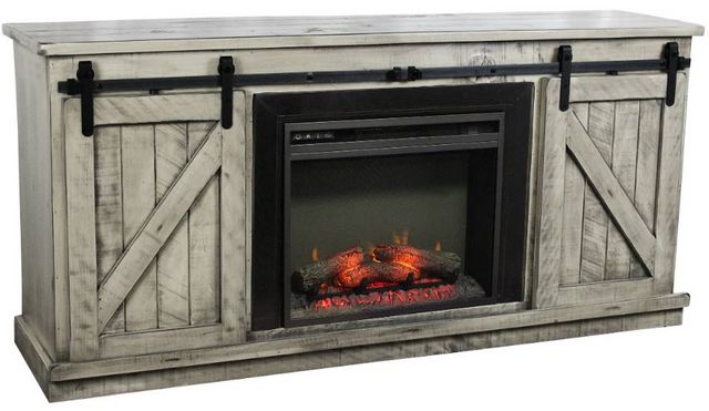 American Heartland Manufacturing Rustic 68" Provincial Fireplace Console
