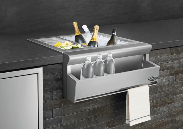 DCS 27" Brushed Stainless Steel Outdoor Beverage Chiller And Sink 3