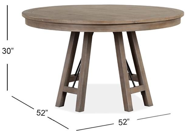 Magnussen Home® Paxton Place Dovetail Grey 52" Round Dining Table 5