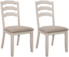 Coaster® Ronnie 2-Piece Khaki/Rustic Cream Upholstered Dining Side Chair Set