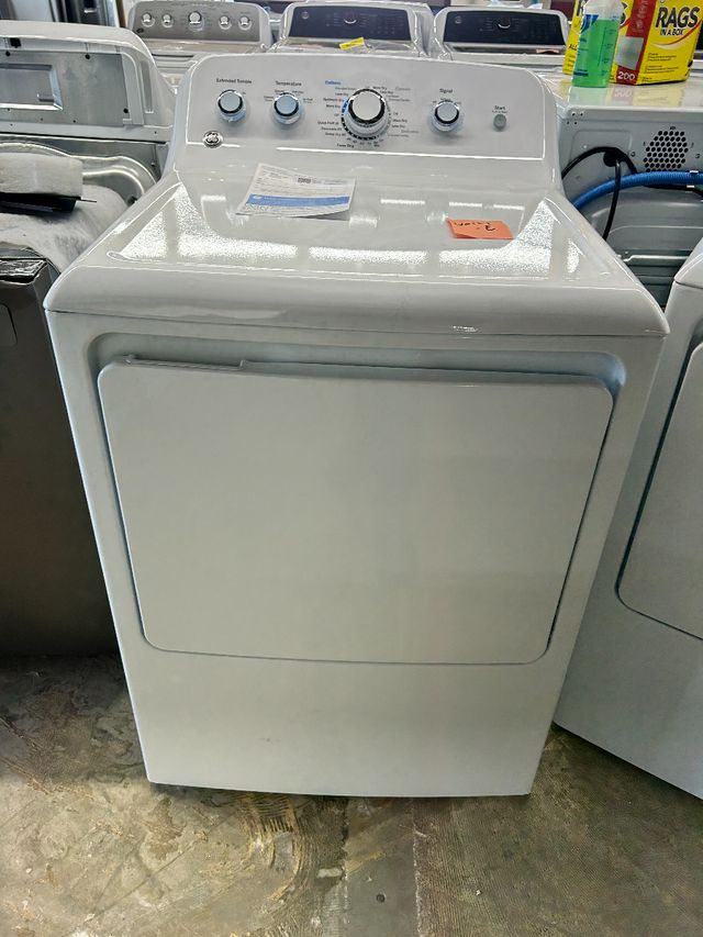 ASIS GE® 7.2 Cu. Ft. White Gas Dryer SND Appliances Appliances and