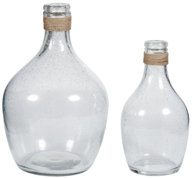 Signature Design by Ashley® Marcin Set of 2 Clear Vases-0