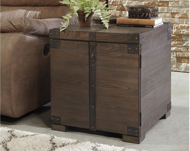 Signature Design by Ashley® Burladen Grayish Brown End Table 6