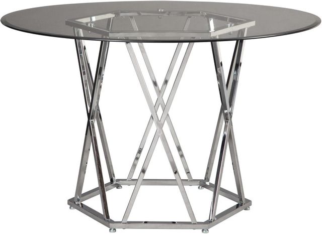 Signature Design by Ashley® Madanere Chrome Dining Room Table 0
