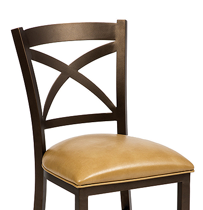 Wesley Allen Edmonton Sun Bronze/Cantina Peanut Bonded Leather Dining Chair/Casters 1