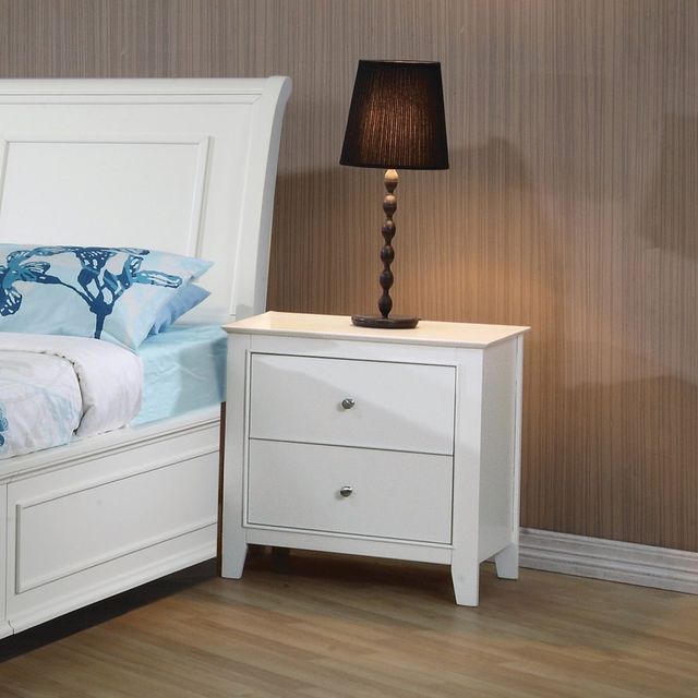Coaster® Selena 4 Piece White Full Sleigh Bedroom Set 6