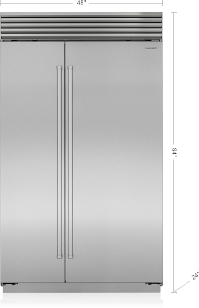 Sub-Zero® Classic Series 29.1 Cu. Ft. Stainless Steel Side-by-Side Refrigerator-1