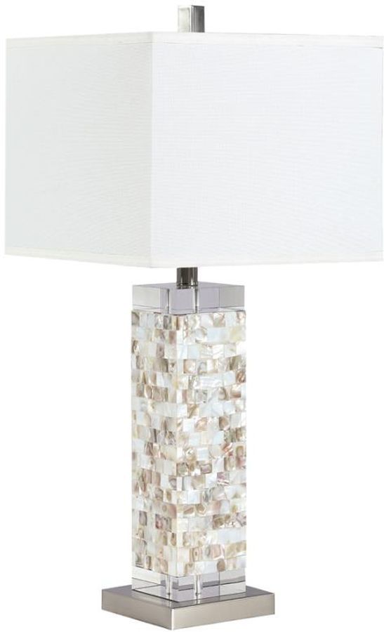 Coaster® White/Silver Table Lamp