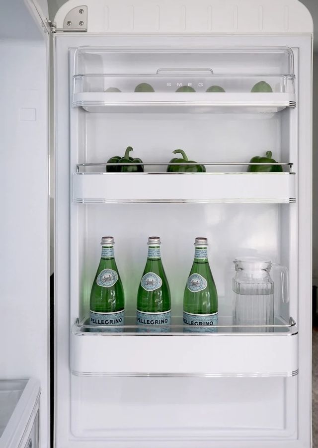 Smeg 50's Retro Style Aesthetic 11.7 Cu. Ft. White Bottom Freezer Refrigerator 10