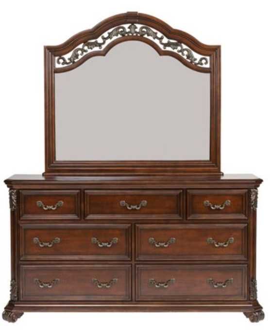 Liberty Messina Estates Bedroom Queen Poster Bed, Dresser, and Mirror Collection 2