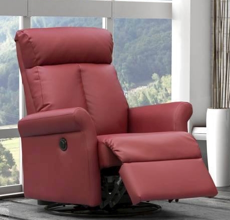 red swivel rocker chair