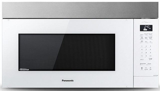 Panasonic Genius® 2.0 Cu. Ft. White with Stainless Steel Over The Range Microwave