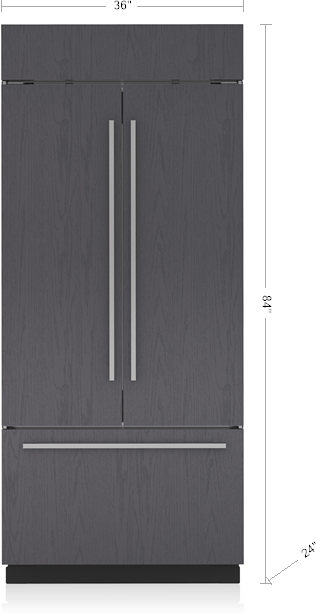 Sub-Zero® Classic Series 20.5 Cu. Ft. Panel Ready French Door Refrigerator-1