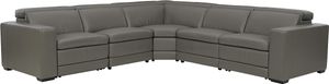 Signature Design by Ashley® Texline 5-Piece Gray Power Reclining Sectional