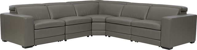Signature Design by Ashley® Texline 5-Piece Gray Power Reclining Sectional-0