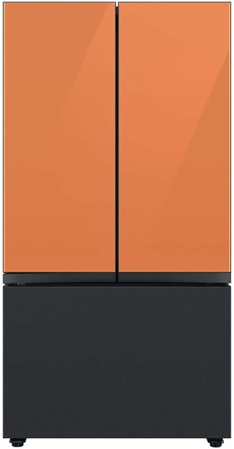 Samsung Bespoke 36" Matte Black Steel French Door Refrigerator Bottom Panel 7