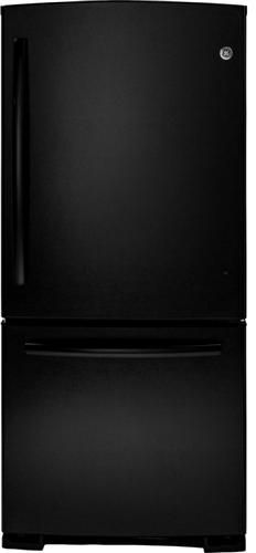 GE 20.2 Cu. Ft. Bottom Freezer Refrigerator-Black