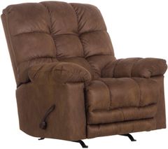 Catnapper® Machado Chocolate Oversized Chaise Rocker Recliner with Extra Extension Footrest