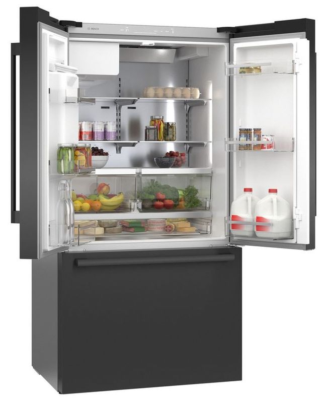 Réfrigérateur à portes françaises à profondeur de comptoir de 35 po Bosch® de 21,6 pi³ - Acier inoxydable noir 5