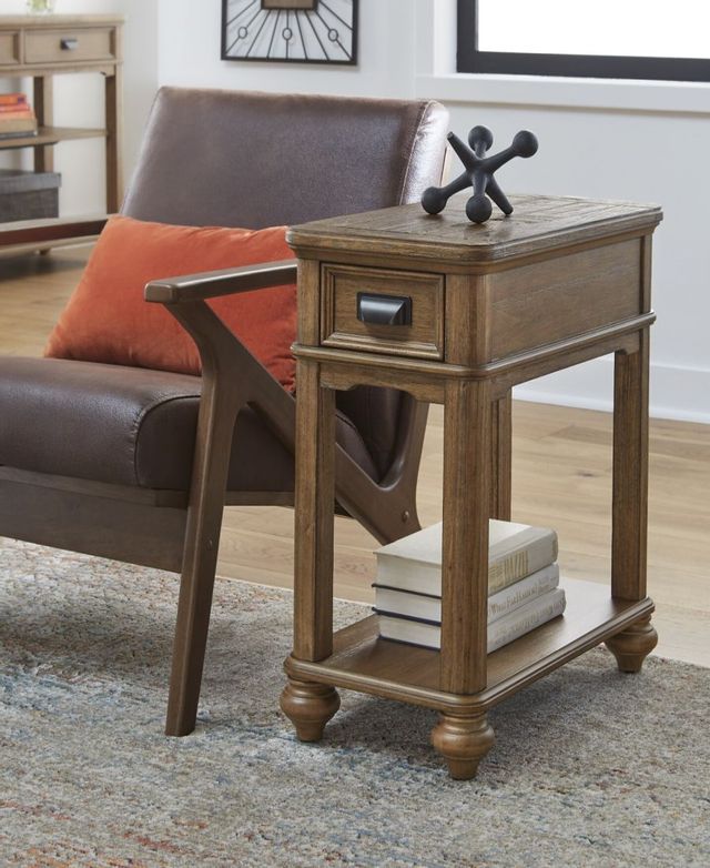 Null Furniture 8821 Pecan Chairside End Table
