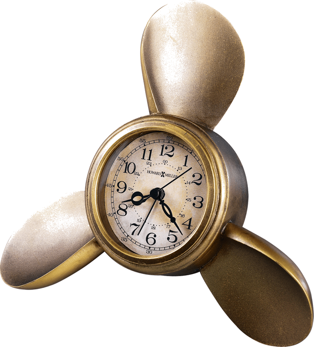 Howard Miller® Propeller Antique Brass Alarm Clock